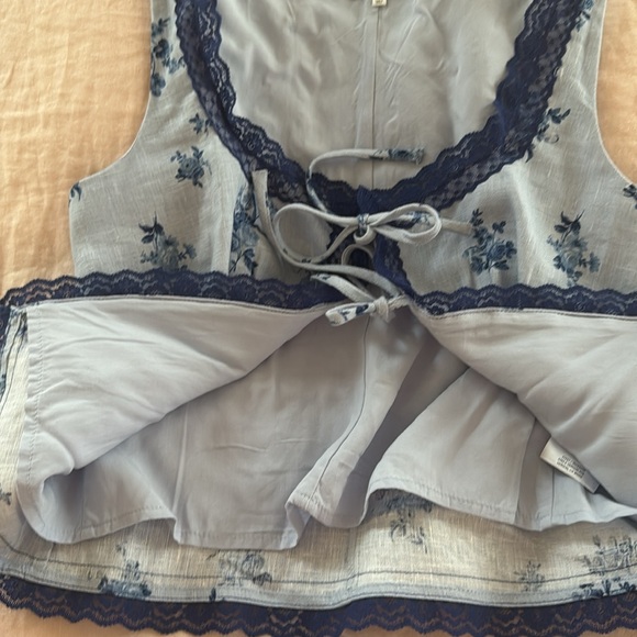 Reformation linen vest top blue - Picture 4 of 5